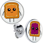 PB and J Peanut Butter and Jelly Sandwich Stud Earrings by Onyx O