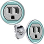 Frowning Plug Outlet Stud Earrings by Onyx O