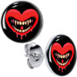 Valentine Heart Vampire Stud Earrings