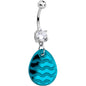 Clear Gem Festive Easter Decorated Egg Dangle Belly Ring
