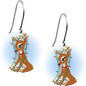 Winter Holiday Christmas Lights Reindeer Earrings