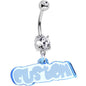 Custom Clear Gem Acrylic Lucite Name Dangle Belly Ring