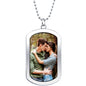Personalized Dog Tag Photo Pendant Necklace