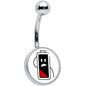 Battery Empty Belly Ring by Onyx O