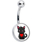 Valentine Cat Belly Ring by Onyx O