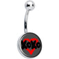 XOXO Heart Belly Ring by Onyx O