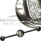 14G Black Anodized Scary RIP Tombstone Industrial Barbell 37mm