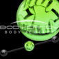14G Black Glow in the Dark Fearsome Fangs Industrial Barbell 37mm