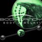 14G Black Glow in the Dark Raven Cross Industrial Barbell 37mm