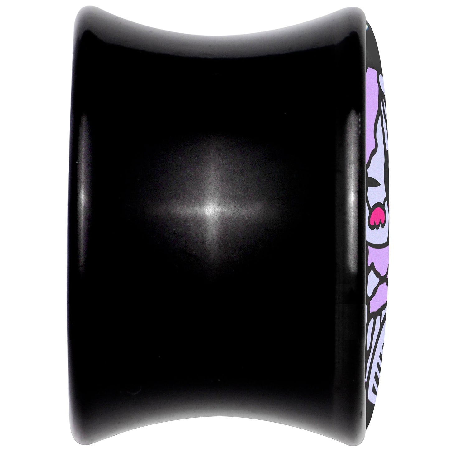 Attitude Teddy Bear Black Acrylic Saddle Plug Set by Onyx O
