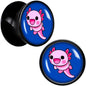 Adorable Axolotl Black Acrylic Saddle Plug Set by Onyx O