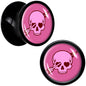 Valentine Cupid Skull Black Acrylic Saddle Plug Set by Onyx O