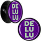 Word DELULU Black Acrylic Saddle Plug Set by Onyx O