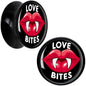 Valentine Love Bites Black Acrylic Saddle Plug Set by Onyx O
