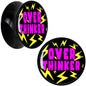 Over Thinker Impact Black Acrylic Saddle Plug Set by Onyx O