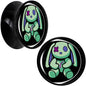 Zombie Bunny Black Acrylic Saddle Plug Set by Onyx O