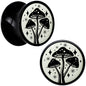 Glow in the Dark Mystic Mushroom Black Acrylic Saddle Plug Set by Onyx O