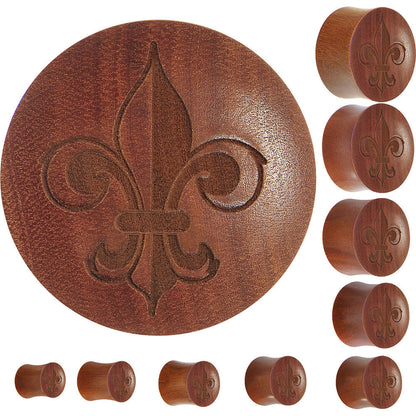 Organic Sawo Wood Fleur de Lis 50-50 Saddle Plug