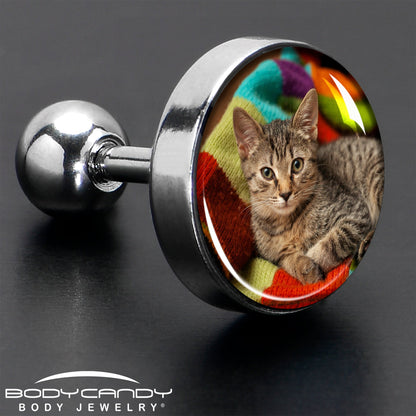 Custom Full Color Photo Tragus Cartilage Earring