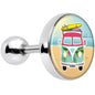 16G 1/4 Tropical Beach Cruiser Tragus Cartilage Earring