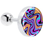 16G 1/4 Funky Swirls Cartilage Tragus Earring by Onyx O