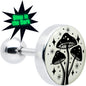 16G 1/4 Glow in the Dark Mystic Mushroom Tragus Cartilage Earring by Onyx O
