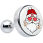 16G 1/4 Christmas Peace Love Santa Tragus Cartilage Earring by Onyx O