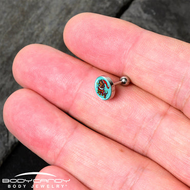 Christmas Holiday Weiner Dog Tragus Cartilage Earring by Onyx O