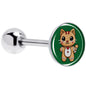 Christmas Holiday Gingerbrread Kitty Cat Barbell Tongue Ring by Onyx O