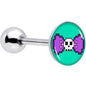Retro Pixel Skull Barbell Tongue Ring by Onyx O
