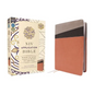 NIV Application Bible, Leathersoft, Coral/Gray, Red Letter, Comfort Print: Bringing the Ancient Message of the Bible Into Your World - Imitation Leather