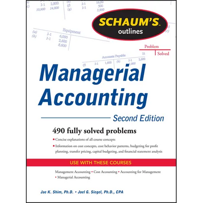 Schaum's Outline of Managerial Accounting - Paperback