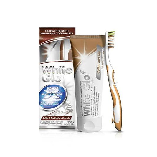 White Glo Teeth Whitening Toothpaste - Coffee and Tea Stain Remover, Hydrogen Peroxide-Free, 3.38 fl oz