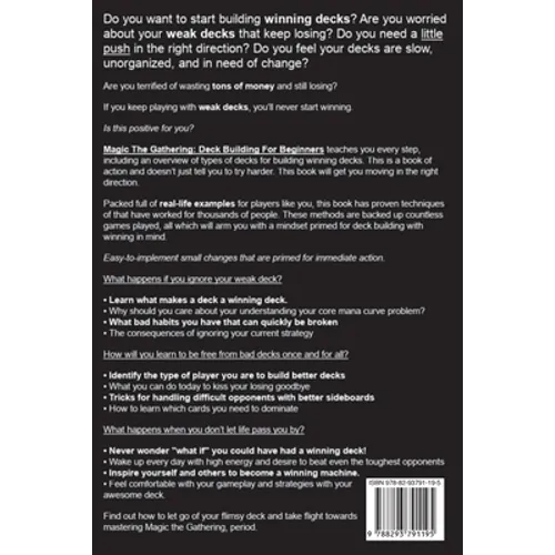 Magic The Gathering: Deck Building For Beginners - Paperback