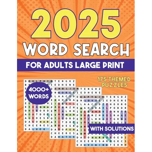 2025 Word Search for Adults Large Print 4000+ Words: Word Search Puzzle Books - Paperback