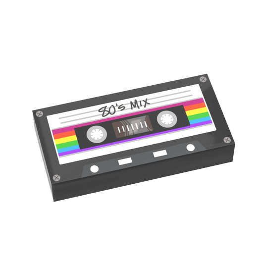 Cassette Mix Tape - Retro Minifig Accessory - Custom Printed - Made Using LEGO® Parts