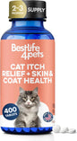 Cat Itchy Skin & Coat Support Supplement for Dry Skin, Shedding & Dandruff