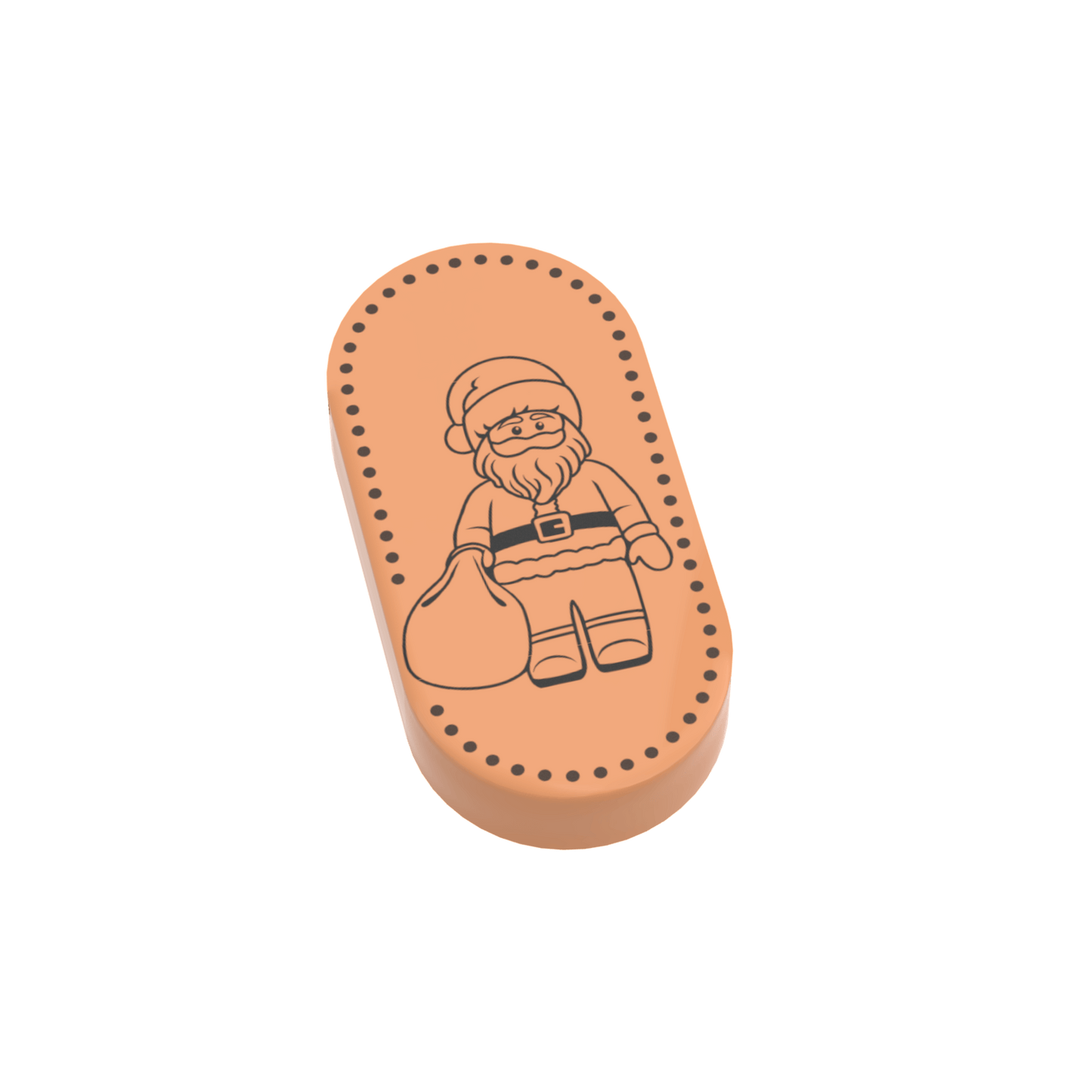 Pressed Penny - Santa - Custom Printed 1x2 Tile - Made Using LEGO® Parts