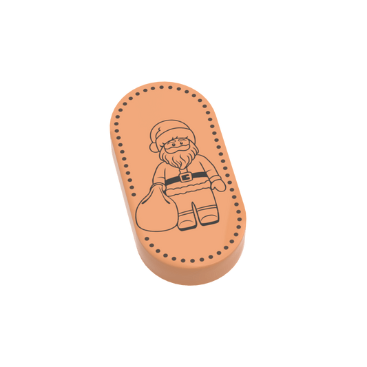 Pressed Penny - Santa - Custom Printed 1x2 Tile - Made Using LEGO® Parts