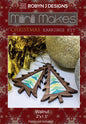 Christmas Tree Earring Walnut