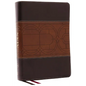 NKJV Study Bible, Leathersoft, Brown, Full-Color, Thumb Indexed, Comfort Print: The Complete Resource for Studying God's Word - Imitation Leather
