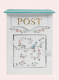 Vintage Farmhouse Wall-Mounted Post Box Mailbox Metal Letter Box Outdoor