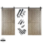 Fishbone Double Barn Door Kit | Black Hardware