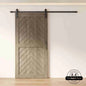 Fishbone Single Barn Door Kit | Black Hardware