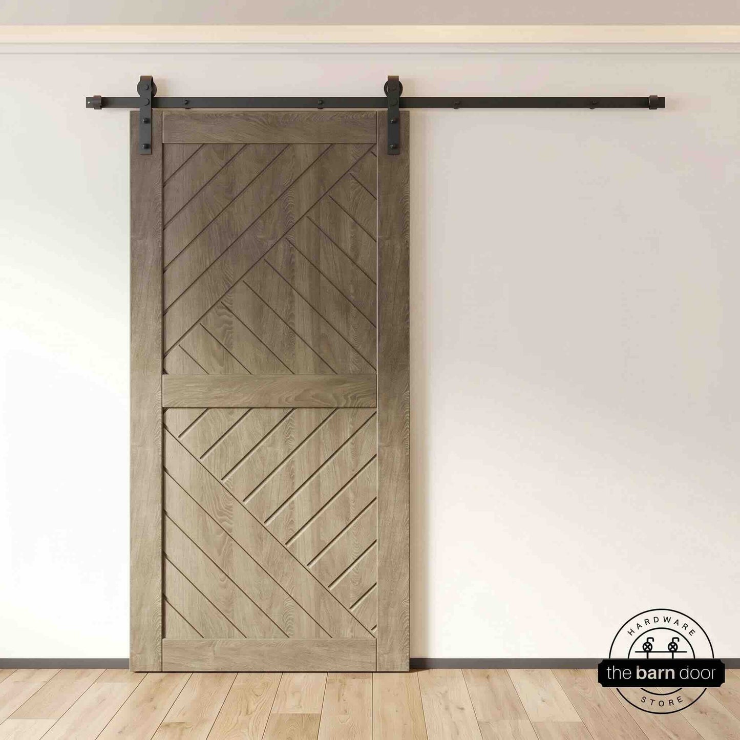 Pine Wood Patterned DIY Barn Door | 80"-84" x 26"-50"