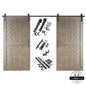 Patterned Double Door Barn Door Kit | Black Barn Door Hardware