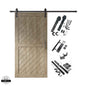 Slanted Single Barn Door Kit | Black Hardware