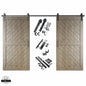 Slanted Double Barn Door Kit | Black Hardware