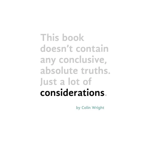 Considerations - Paperback