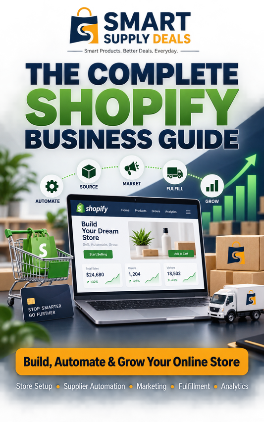 Complete Shopify Business Automation Guide - 24-Page Visual PDF for Building, Automating & Growing Your Shopify Store